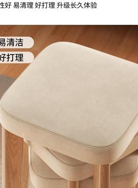 实ODP木凳子可叠放软包方凳家用结约实耐用桌备高板凳简餐餐厅椅