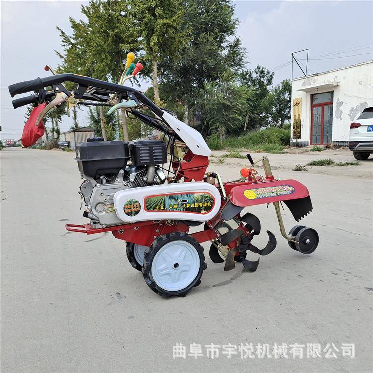 自式99田园管走理机汽油款开沟培土手扶式土豆机种植起垄机