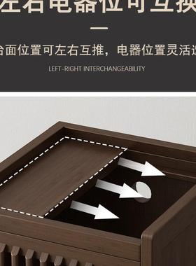 水可移动茶台壶茶柜茶车烧水一体52027茶具干泡小茶桌带轮边水桶