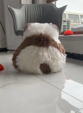 纯羊毛可爱家居坐BQT地垫毯沙枕发坐垫垫抱靠垫卧室客厅黑白熊猫