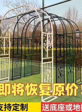 植物月季花铁线莲铁艺拱门院绿架爬藤庭架花户外花架园支架IQR萝