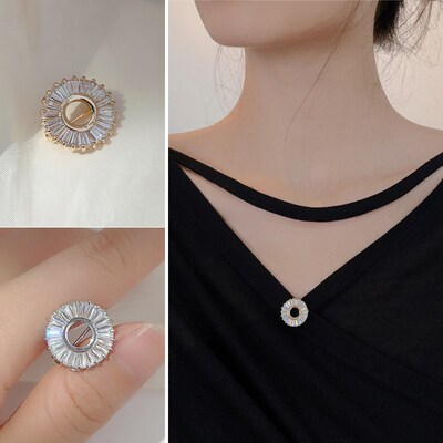 不伤衣服细针改小领口胸前防崩开防走光别针迷你小圆暗扣小胸针