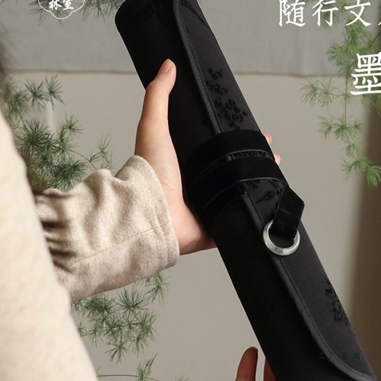 便携多功能毛毡文房四宝收纳包