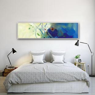 圣新中式装饰画朱德群OXK横幅画酒仕店床头油现代简卧室约意境画