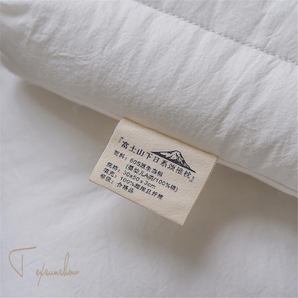 本真の日式原生态全棉护酒颈枕枕店枕头羽绒芯RPS棉高低儿童学生
