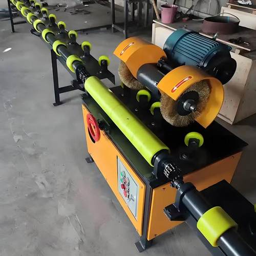 自动铁圆管光957不锈钢管打磨机圆抛管抛机光拉丝机小型管除锈机