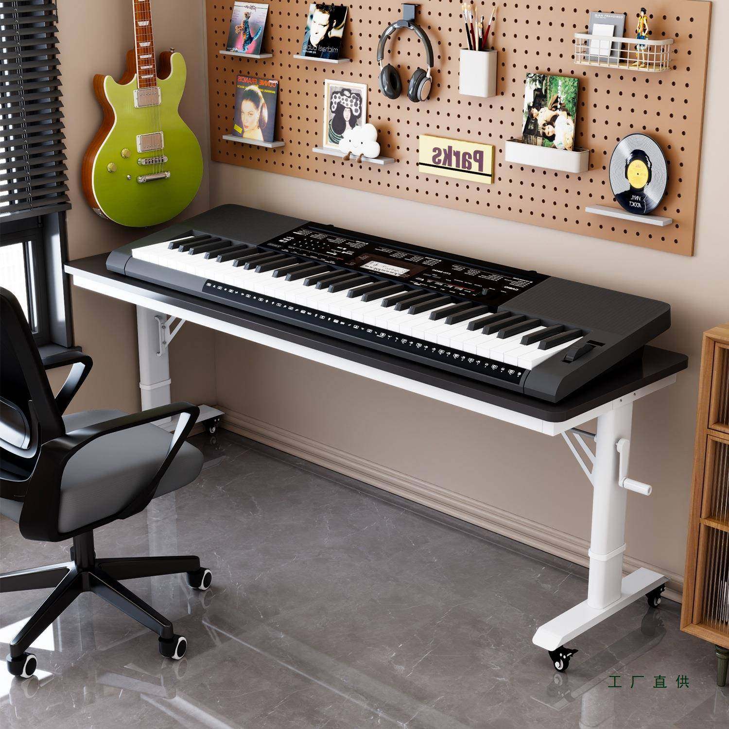 可移动手摇升降通用型桌电钢琴电作子琴支架琴881键6键985编曲桌