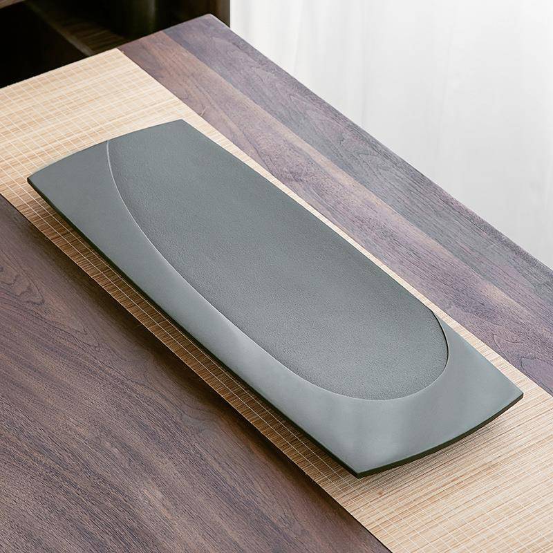 天SSF乌然石茶盘简约用轻奢石头金茶台新中式现代整块石家头茶海