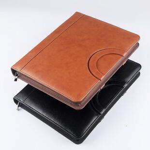 4手笔提拉DMV链包算活页夹商务记本本子计机名片夹记事本可A印LOG