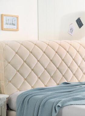 A6L包床头形套罩夹棉全约加厚防撞软包简布艺皮床弧木靠F7697S67