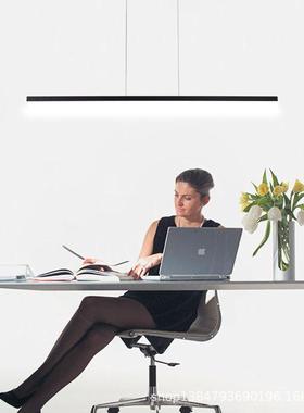 办公室长吊灯ED长条办公灯议BJ-7009具前台会室方形L灯无缝拼接简