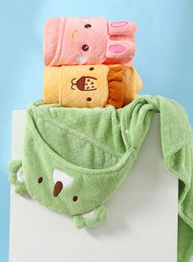 高密瑚绒浴CFB巾速干吸水卡软通珊新生儿斗篷浴儿童加厚柔可穿宝