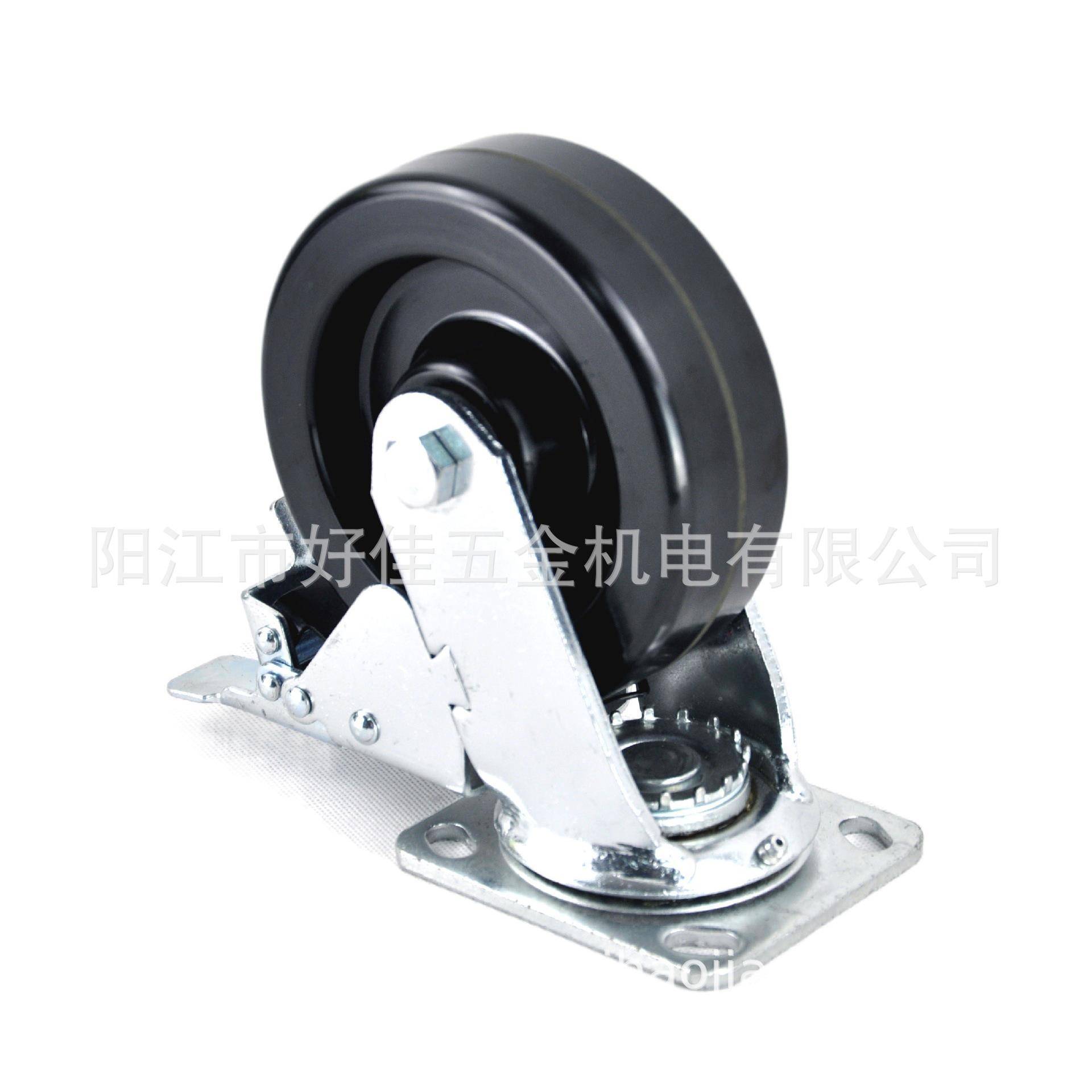 源头供6X2重型板酚直醛耐车高温平CPR双刹脚轮