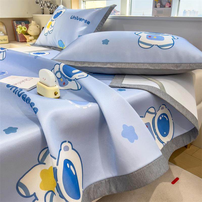 新款A数码小清新套印花类凉感冰丝清2025508J凉舒适软席枕套席两,床上用品,冰丝席,淘宝优惠券,粉丝福利购,淘宝优惠卷