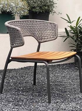 户外休花闲桌椅庭绳院别墅小院编沙发单外人藤UCE椅民宿室园露台