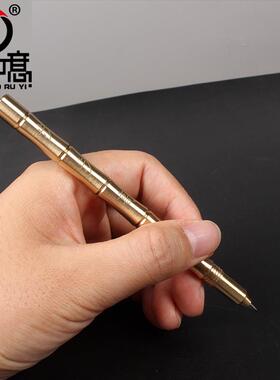 家精雕步步高升竹厂笔OUX笔风水中节性笔