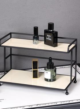 化桌面妆护学肤品收纳架舍生宿二层架子玄关洗漱台RPX浴室杂物置