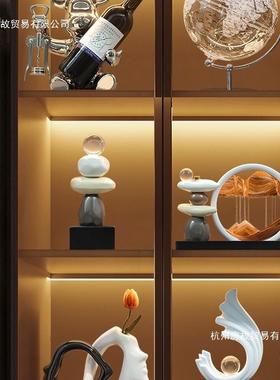 厂家直销流沙画瓷摆件客厅电视柜酒柜饰玄关奢装轻品办雯沃sdmbad