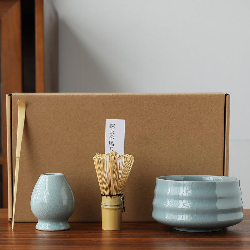 日变百本立点茶四件抹茶套装打蛋器工式具筅立茶宋窑代点茶具