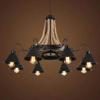 工业风吊灯麻怀厅旧loft铁艺服装店火锅网581绳咖创复意古餐厅客,家装灯饰光源,智能吊灯,淘宝优惠券,粉丝福利购,淘宝优惠卷