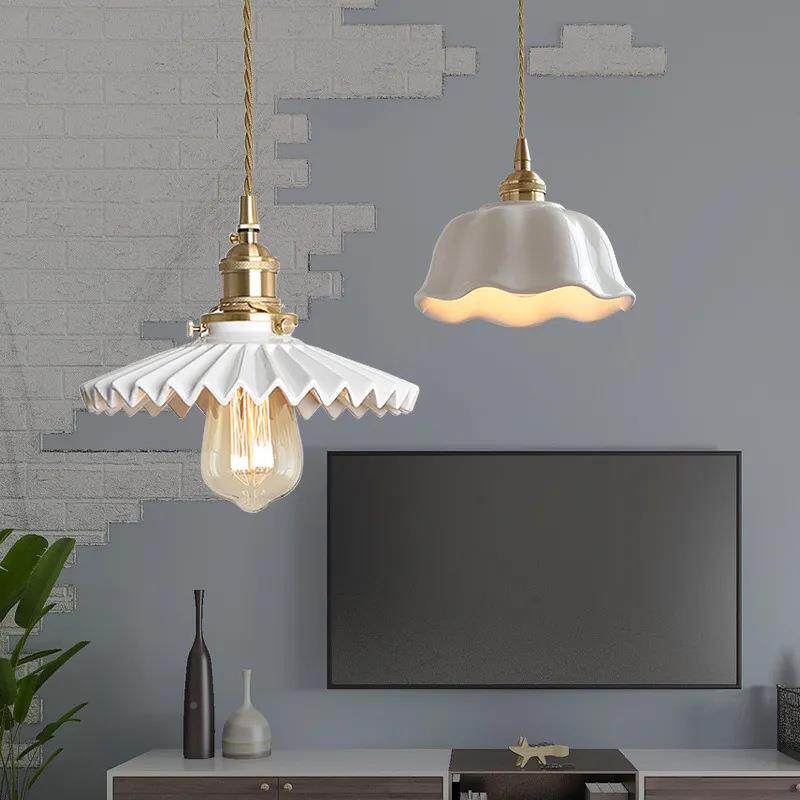 日式BYG-379陶台瓷吊灯酒吧户岛台黄铜具飘窗创意卧室床头长线入