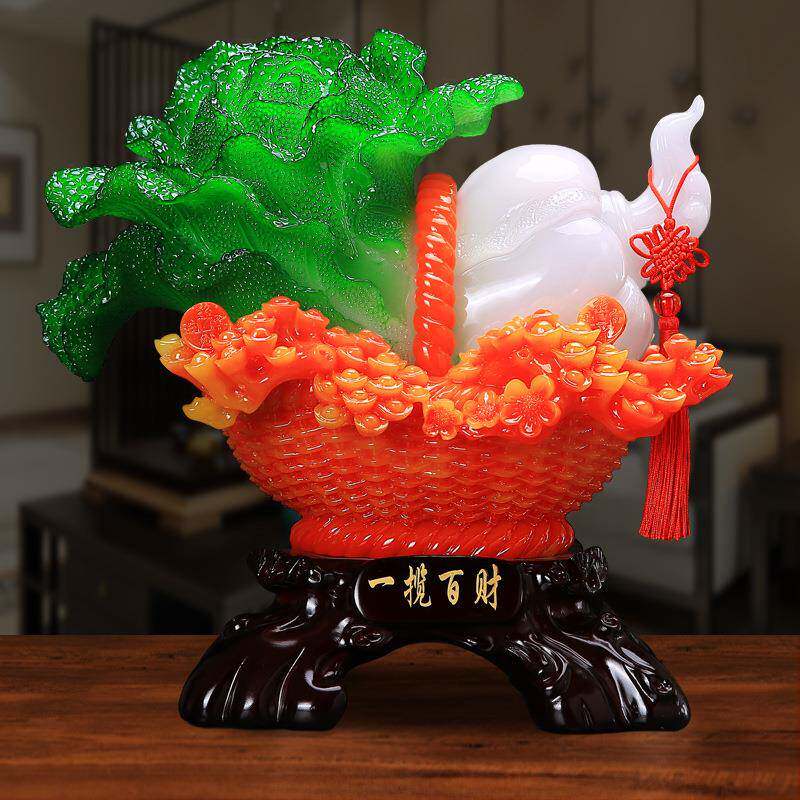 6684款创一揽百财务白菜树意脂摆件家新居办公商送礼工艺礼品