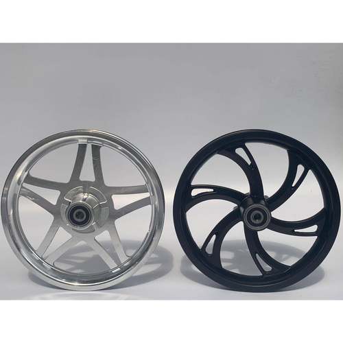 折电动钢轮三轮车12寸铝合金毂叠电动滑板车前轮后轮圈轮圈12寸