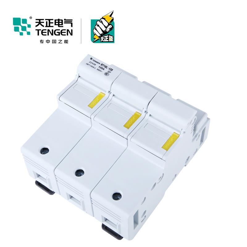 天断正电气RT8L-125RT18熔1器底座22*58MM保险丝座13PP4P卡轨式