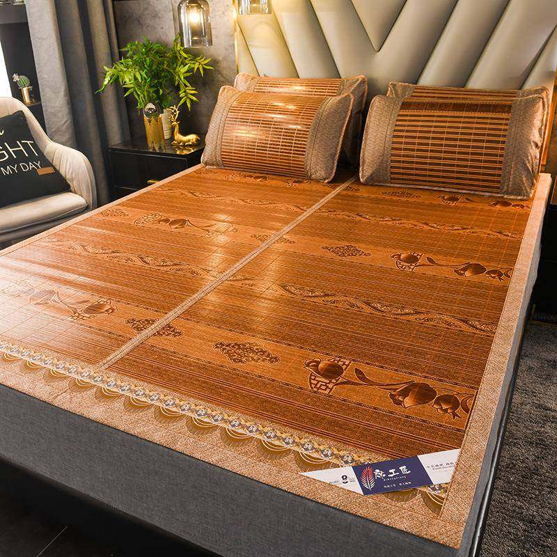 竹席凉夏季家用冰席双面席竹藤席子席030碳化夏凉丝席活动礼品席