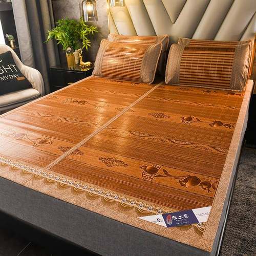 竹席凉夏季家用冰席双面席竹藤席子席030碳化夏凉丝席活动礼品席