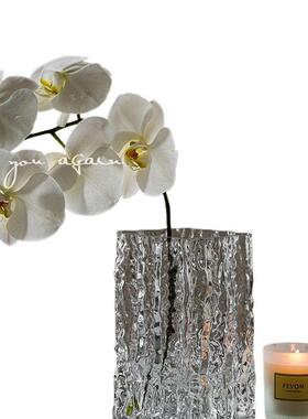 感花瓶摆件网红ins风客透玻璃水养插花明鲜VZT花厅桌家用装餐饰绢