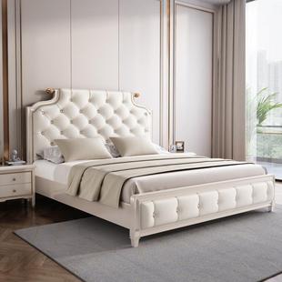 856美式 婚软靠 轻奢实木床主卧双约人大床1.现5m代简1.8米豪华欧式