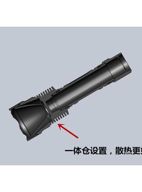 180电池一体仓强光5手电铝合金外壳套料配6件DY维修组装光I92168
