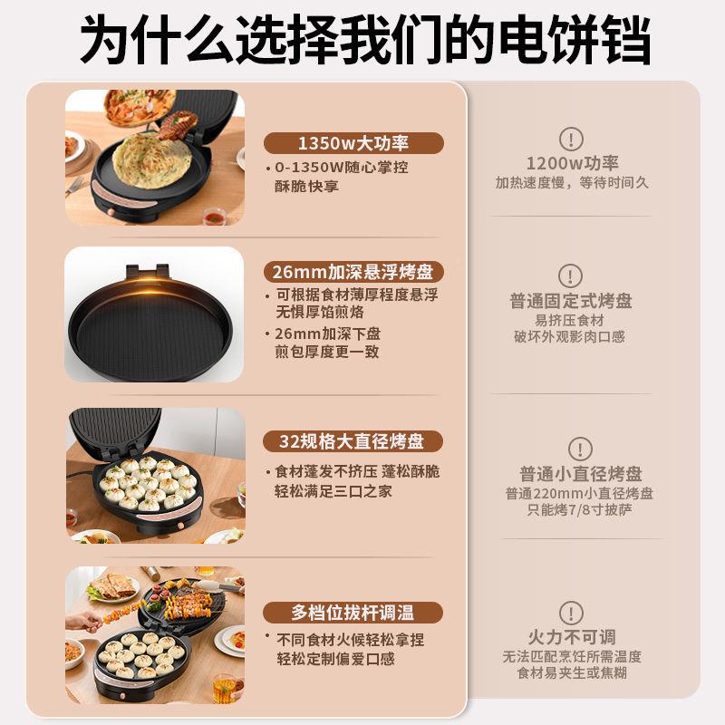 热新款大电饼铛加大加深家用加号多功能厂家直供双面煎烤烙饼锅薄