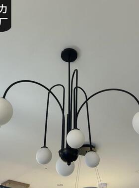 北欧后现魔豆分子灯客厅卧室餐厅灯意网创吊红大气中代山98505灯