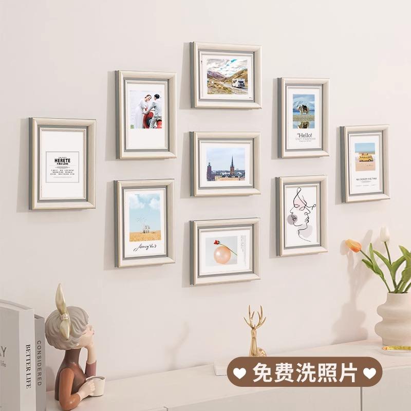 创意框组简约照片墙相册合挂墙墙20230701定制相背景墙7寸可洗相