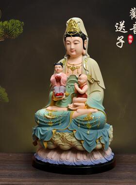 送子观树菩SZGY萨佛像男孩女孩求神龙音凤子女脂居家供奉家用像摆