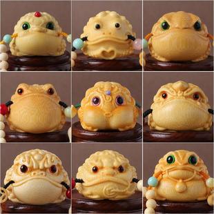 心竹实恶JIL霸金蟾手把搭件竹雕40金蟾百文玩玉竹.实心竹高密度老