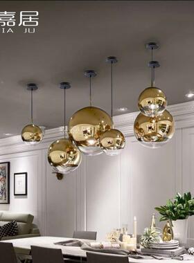 后现代简约璃北欧咖啡厅泡泡璃装饰银镜面电玻镀00818圆金球形色