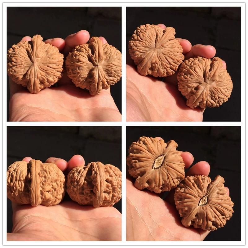 头文玩核桃狮SGP闷尖白子核桃外手把件男士核桃文野玩闷白精品把