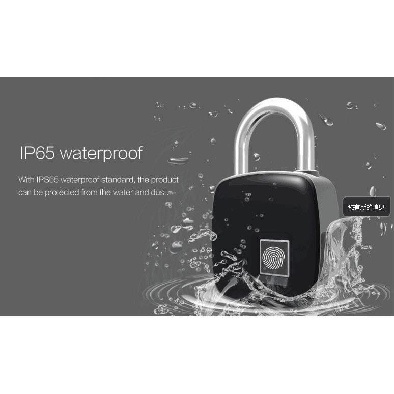 智能挂锁指纹锁C型挂锁智能锁锁防盗门锁纹锁挂指锁户外挂挂锁