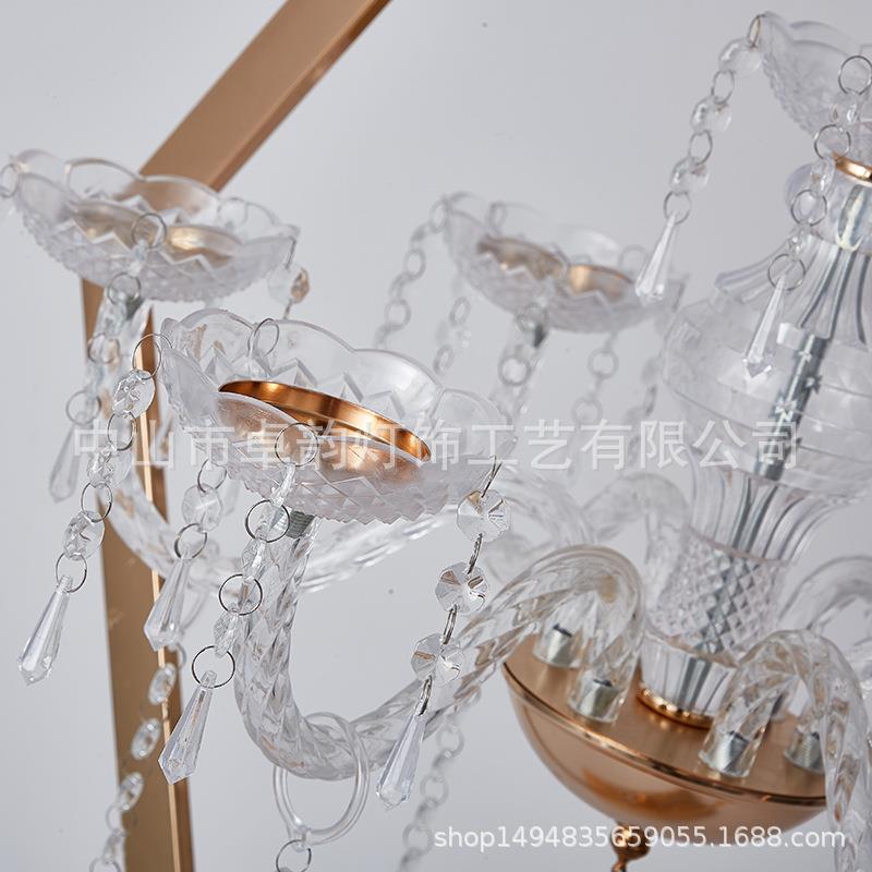 严晶选婚庆道菱形水吊饰KYA烛具礼台婚主桌台布置橱窗舞台烛台摆