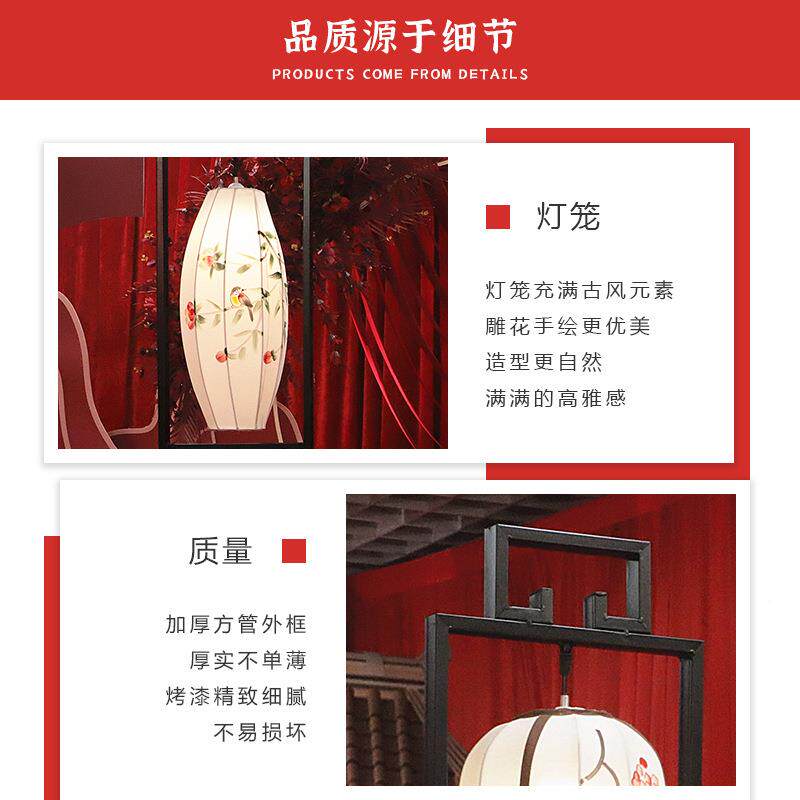 舞婚庆道具唐国风三联灯笼路引TXH仿古艺宫灯婚汉礼铁装饰台场景