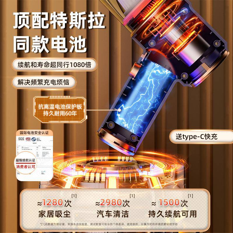 车两用ltao1001内小车车载吸尘汽器车用大功率用家无线充电手持迷