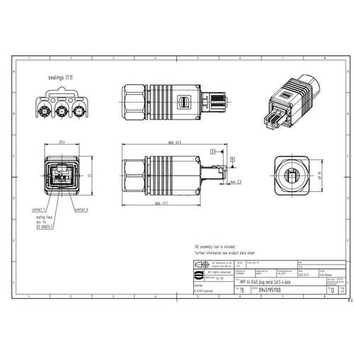 HARTIUZPNG浩9亭094515u1100HPPV4Psh据Pull数RJ45连接器组