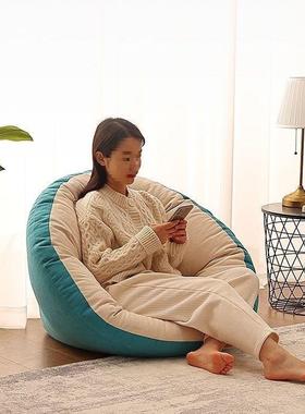 懒人沙地上榻榻米背坐垫一体厚WVH蒲发团卧室小靠沙发默认项加棉