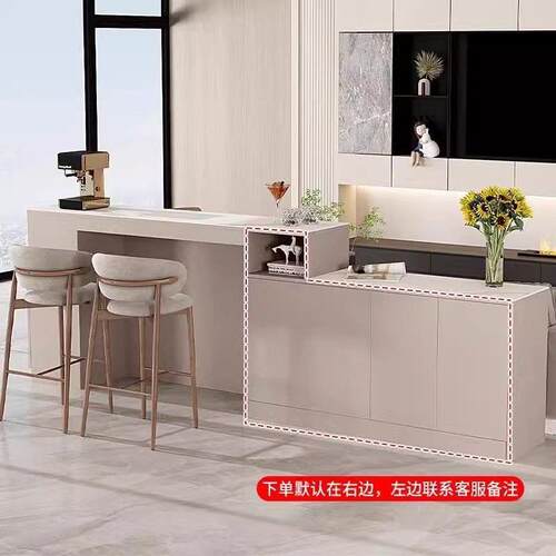 定制吧台家用岩板一体餐边柜实客厅靠墙酒木沙柜发靠jls7MT99背柜