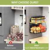 壁式 免打品孔厨69i房挂置物架层收纳架多浴室调味罐挂墙收纳架