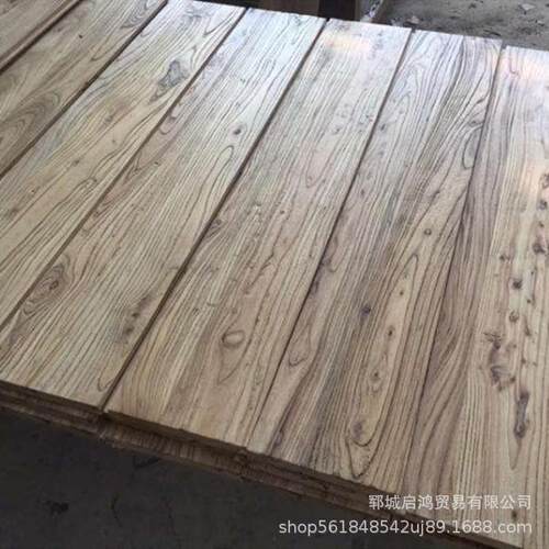 实RGL隔木板老榆木吧板办公桌台纯原餐木工作台桌面板置物板