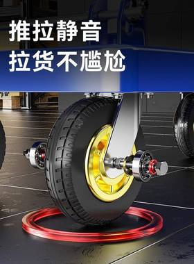 小推车拉货折JWU叠便携拖静轮平音车车搬运车家用快递手推车小板